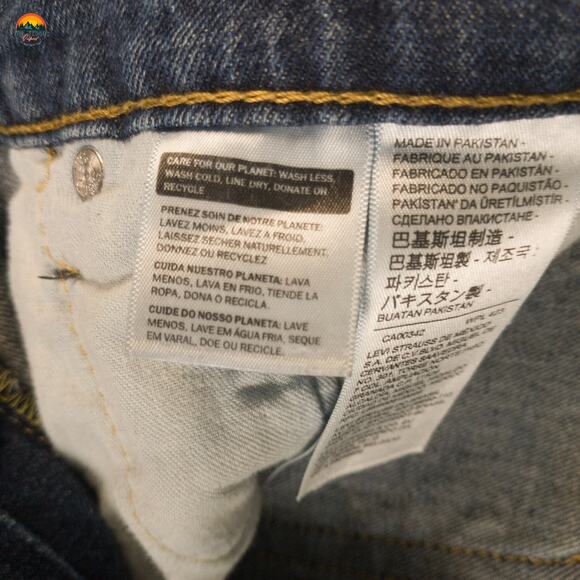 Levi's 505 Jeans Blue Medium Wash Straight Leg Tailored Denim Men's 36X27 - Picture 9 of 11